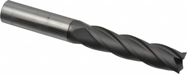 Niagara Cutter - 1/2", 2" LOC, 1/2" Shank Diam, 4" OAL, 4 Flute, Solid Carbide Square End Mill - Single End, Diamond Finish, Spiral Flute, 30° Helix, Right Hand Cut, Right Hand Flute, Series DIAL430 - Americas Industrial Supply