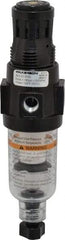 Wilkerson - 1/4" NPT Port Miniature 1 Piece Filter/Regulator FRL Unit - Polycarbonate Bowl, 18 SCFM, 150 Max psi, 6.21" High, Manual Drain - Americas Industrial Supply