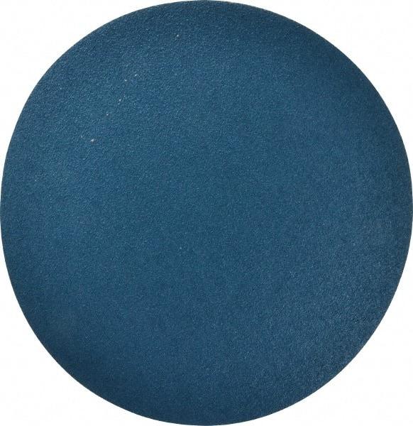 Superior Abrasives - 12" Diam, 40 Grit Zirconia Alumina Adhesive PSA Disc - Coarse Grade, Blue, X Weighted Backing, Flexible - Americas Industrial Supply