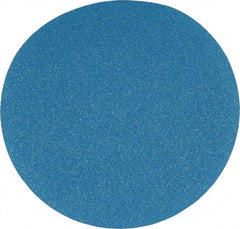 Superior Abrasives - 15" Diam, 36 Grit Zirconia Alumina Adhesive PSA Disc - Very Coarse Grade, Blue, Cloth Backing, Flexible - Americas Industrial Supply