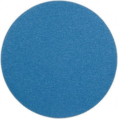 Superior Abrasives - 15" Diam, 40 Grit Zirconia Alumina Adhesive PSA Disc - Coarse Grade, Blue, Cloth Backing, Flexible - Americas Industrial Supply