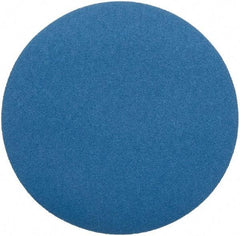 Superior Abrasives - 15" Diam, 50 Grit Zirconia Alumina Adhesive PSA Disc - Coarse Grade, Blue, Cloth Backing, Flexible - Americas Industrial Supply