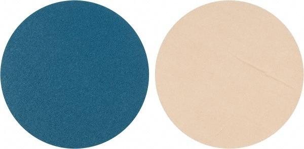 Superior Abrasives - 15" Diam, 60 Grit Zirconia Alumina Adhesive PSA Disc - Medium Grade, Blue, Cloth Backing, Flexible - Americas Industrial Supply