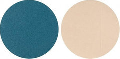 Superior Abrasives - 16" Diam, 40 Grit Zirconia Alumina Adhesive PSA Disc - Coarse Grade, Blue, Cloth Backing, Flexible - Americas Industrial Supply