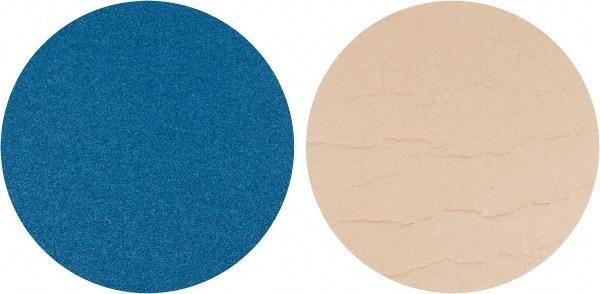 Superior Abrasives - 18" Diam, 36 Grit Zirconia Alumina Adhesive PSA Disc - Very Coarse Grade, Blue, Cloth Backing, Flexible - Americas Industrial Supply