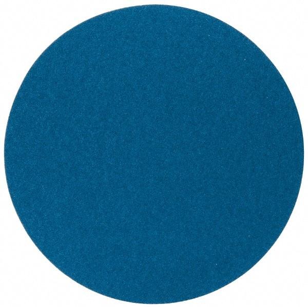 Superior Abrasives - 20" Diam, 40 Grit Zirconia Alumina Adhesive PSA Disc - Coarse Grade, Blue, X Weighted Backing, Flexible - Americas Industrial Supply