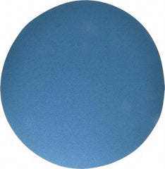 Superior Abrasives - 20" Diam, 50 Grit Zirconia Alumina Adhesive PSA Disc - Coarse Grade, Blue, X Weighted Backing, Flexible - Americas Industrial Supply