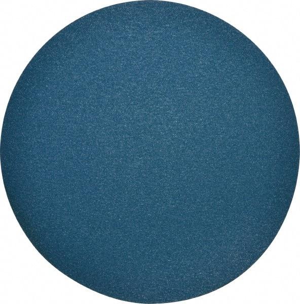 Superior Abrasives - 24" Diam, 36 Grit Zirconia Alumina Adhesive PSA Disc - Very Coarse Grade, Blue, X Weighted Backing, Flexible - Americas Industrial Supply
