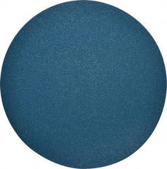 Superior Abrasives - 24" Diam, 36 Grit Zirconia Alumina Adhesive PSA Disc - Very Coarse Grade, Blue, X Weighted Backing, Flexible - Americas Industrial Supply