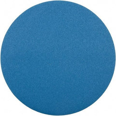 Superior Abrasives - 30" Diam, 40 Grit Zirconia Alumina Adhesive PSA Disc - Coarse Grade, Blue, Cloth Backing, Flexible - Americas Industrial Supply