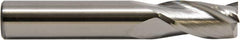 M.A. Ford - 7/32", 5/8" LOC, 1/4" Shank Diam, 2-1/2" OAL, 3 Flute, Solid Carbide Square End Mill - Single End, TiCN Finish, Spiral Flute, 30° Helix, Centercutting, Right Hand Cut, Right Hand Flute - Americas Industrial Supply