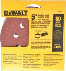 DeWALT - 80 Grit, Hook & Loop Disc - Medium Grade, Coated - Americas Industrial Supply