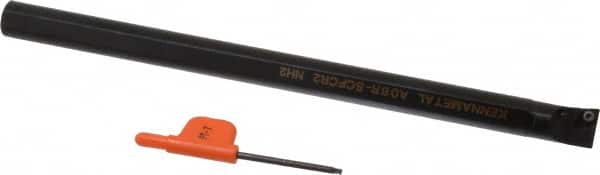 Kennametal - 15.24mm Min Bore Diam, 8" OAL, 1/2" Shank Diam, A-SCFC Indexable Boring Bar - CC.. Insert, Screw Holding Method - Americas Industrial Supply