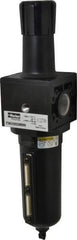 Parker - 1" NPT Port Heavy Duty 1 Piece Filter/Regulator FRL Unit - Metal Bowl, 250 SCFM, 250 Max psi, 15.95" High, Manual Drain - Americas Industrial Supply