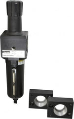 Parker - 1-1/2" NPT Port Heavy Duty 1 Piece Filter/Regulator FRL Unit - Metal Bowl, 250 SCFM, 250 Max psi, 15.95" High, Manual Drain - Americas Industrial Supply
