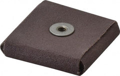 3M - 120 FEPA Grit, Fine Grade, Aluminum Oxide Square Pad - 2" Long x 2" Wide x 1/2" Thick, Cloth Backed, X Backing Weight, 12,000 Max RPM - Americas Industrial Supply
