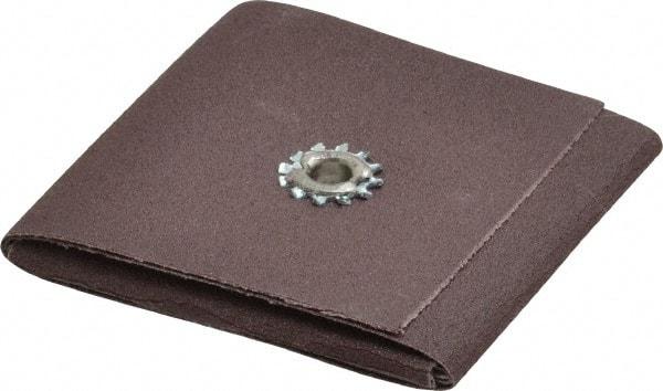 3M - 120 FEPA Grit, Fine Grade, Aluminum Oxide Square Pad - 3" Long x 3" Wide x 1/4" Thick, Cloth Backed, X Backing Weight, 9,000 Max RPM - Americas Industrial Supply