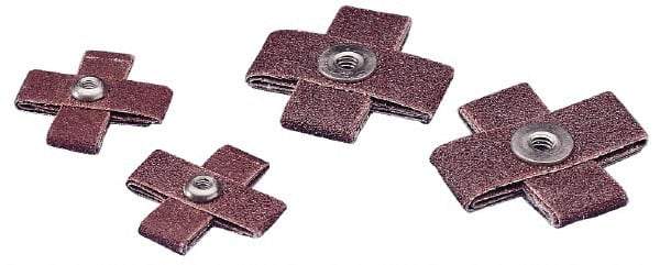 3M - 120 FEPA Grit, Fine Grade, Aluminum Oxide Cross Pad - 2" Long x 2" Wide x 3/4" Thick, Cloth Backed, X Backing Weight, 8 Ply, 20,000 Max RPM - Americas Industrial Supply