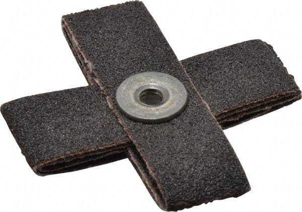 3M - 60 Grit, Medium Grade, Aluminum Oxide Cross Pad - 2-1/2" Long x 2-1/2" Wide x 3/4" Thick, Cloth Backed, X Backing Weight, 8 Ply, 18,000 Max RPM - Americas Industrial Supply