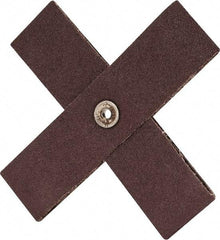 3M - 60 Grit, Medium Grade, Aluminum Oxide Cross Pad - 6" Long x 6" Wide x 1-1/2" Thick, Cloth Backed, X Backing Weight, 8 Ply, 9,000 Max RPM - Americas Industrial Supply