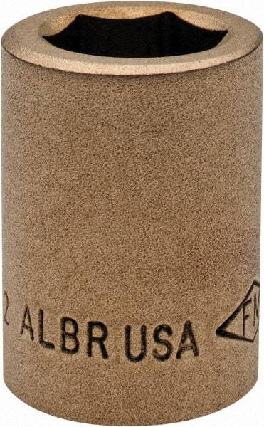 Ampco - 21/32", 1/2" Drive, Standard Hand Socket - 6 Points, 1-7/16" OAL, Aluminum Bronze - Americas Industrial Supply