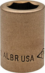 Ampco - 21/32", 1/2" Drive, Standard Hand Socket - 6 Points, 1-7/16" OAL, Aluminum Bronze - Americas Industrial Supply