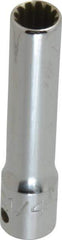 Proto - 1/4" Drive, 1/4" Socket, Spline Socket - 12 Points, 2" OAL - Americas Industrial Supply