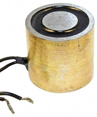 Mag-Mate - 3" Diam, 29 Watts, 370 Lb Max Magnetic Pull Electromagnet - 5/16-18 Thread, 24 DC Output Voltage - Americas Industrial Supply