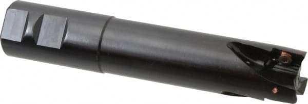 Kennametal - 1-1/4" Cut Diam, 18.03mm Max Depth of Cut, 1-1/4" Shank Diam, 165.86mm OAL, Indexable Square Shoulder End Mill - EC18.., EP18.. Inserts, Weldon Shank, 0° Lead Angle, Through Coolant - Americas Industrial Supply