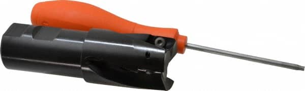 Kennametal - 1-1/2" Cut Diam, 18.03mm Max Depth of Cut, 1-1/4" Shank Diam, 115.06mm OAL, Indexable Square Shoulder End Mill - EC18.., EP18.. Inserts, Weldon Shank, 0° Lead Angle - Americas Industrial Supply