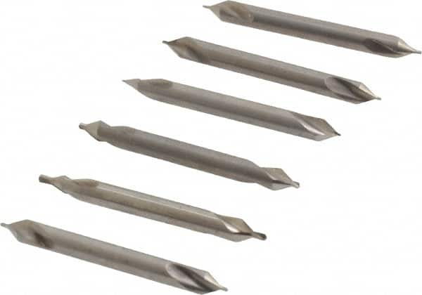 Keo - 5 Piece, #0 to 5/0, Plain Edge, High Speed Steel Combo Drill & Countersink Set - 60° Incl Angle - Americas Industrial Supply