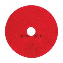 3M - Spray Buffing Pad - 20" Machine, Red Pad, Polyester - Americas Industrial Supply