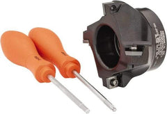 Kennametal - 4 Inserts, 3" Cut Diam, 1" Arbor Diam, 0.361" Max Depth of Cut, Indexable Square-Shoulder Face Mill - 0/90° Lead Angle, 1-3/4" High, SD.T 43.. Insert Compatibility, Series KSSM - Americas Industrial Supply