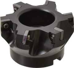 Kennametal - 6 Inserts, 3" Cut Diam, 1" Arbor Diam, 0.361" Max Depth of Cut, Indexable Square-Shoulder Face Mill - 0/90° Lead Angle, 1-3/4" High, SD.T 43.. Insert Compatibility, Series KSSM - Americas Industrial Supply