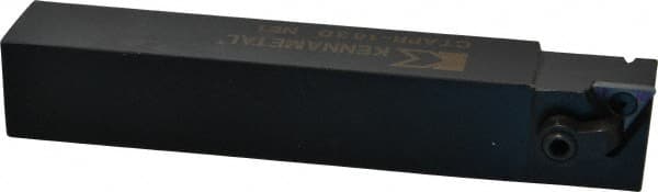 Kennametal - CTAP, Right Hand Cut, 3° Lead Angle, 1" Shank Height x 1" Shank Width, Positive Rake Indexable Turning Toolholder - 6" OAL, TP..32. Insert Compatibility, Series Kendex - Americas Industrial Supply