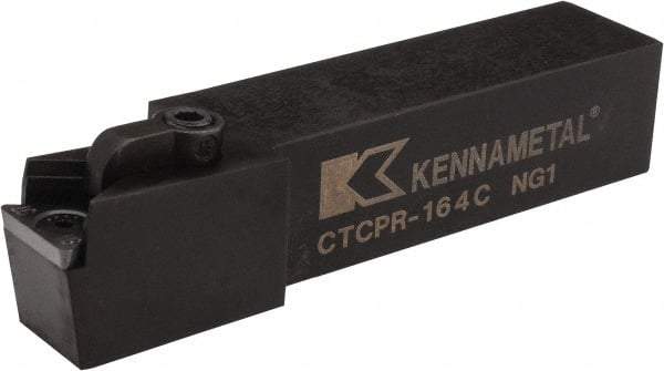 Kennametal - CTCP, Right Hand Cut, 0° Lead Angle, 1" Shank Height x 1" Shank Width, Positive Rake Indexable Turning Toolholder - 5" OAL, TP..42. Insert Compatibility, Series Kendex - Americas Industrial Supply