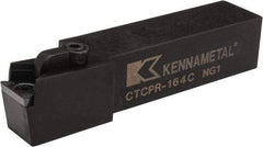 Kennametal - CTCP, Right Hand Cut, 0° Lead Angle, 1" Shank Height x 1" Shank Width, Positive Rake Indexable Turning Toolholder - 5" OAL, TP..42. Insert Compatibility, Series Kendex - Americas Industrial Supply