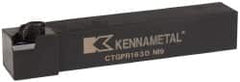 Kennametal - CTGP, Right Hand Cut, 0° Lead Angle, 1" Shank Height x 1" Shank Width, Positive Rake Indexable Turning Toolholder - 6" OAL, TN..32. Insert Compatibility, Series Kendex - Americas Industrial Supply