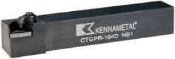 Kennametal - CTGP, Right Hand Cut, 0° Lead Angle, 1" Shank Height x 1" Shank Width, Positive Rake Indexable Turning Toolholder - 6" OAL, TP..42. Insert Compatibility, Series Kendex - Americas Industrial Supply
