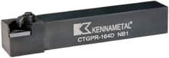 Kennametal - CTGP, Right Hand Cut, 0° Lead Angle, 1" Shank Height x 1" Shank Width, Positive Rake Indexable Turning Toolholder - 6" OAL, TP..42. Insert Compatibility, Series Kendex - Americas Industrial Supply