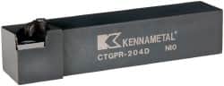 Kennametal - CTGP, Right Hand Cut, 0° Lead Angle, 1-1/4" Shank Height x 1-1/4" Shank Width, Positive Rake Indexable Turning Toolholder - 6" OAL, TP..42. Insert Compatibility, Series Kendex - Americas Industrial Supply