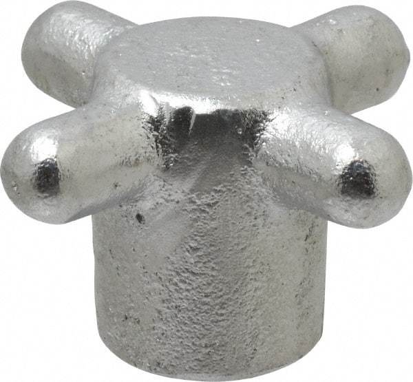 Gibraltar - 2-1/2" Head Diam, 4 Point Spoked Knob - 5/8-11 Hole, Cast Iron - Americas Industrial Supply