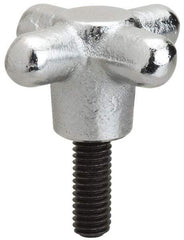 Strong Hand Tools - 2-1/2" Head Diam, 4 Point Spoked Knob - 5/8-11 Stem, Cast Iron - Americas Industrial Supply