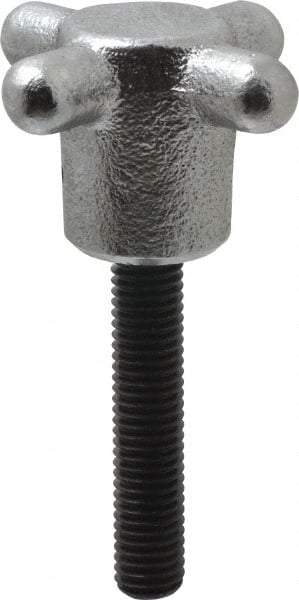Strong Hand Tools - 2-1/2" Head Diam, 4 Point Spoked Knob - 1/2-13 Stem, Cast Iron - Americas Industrial Supply