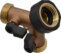 Midwest Control - Garden Hose Coupler - Brass, Female Swivel Nut to Male Hose Connector - Americas Industrial Supply