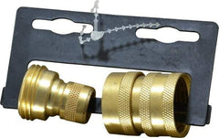 Nelson - 3/4-8 Garden Hose Coupler & Connector Set - Brass, Female & Male Connector - Americas Industrial Supply