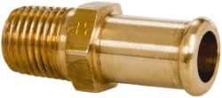 Parker - 1/4 NPT Thread Hose Barb x Male NPT Connector - 1/2" ID Hose, Brass - Americas Industrial Supply