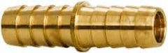 Parker - Hose Barb x Hose Barb Hose Mender - 1/2" ID Hose x 0.53" OD Hose, Brass - Americas Industrial Supply