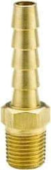 Parker - 1/2 NPT Thread Hose Barb x Male NPT Connector - 3/4" ID Hose x 0.79" OD Hose, Brass - Americas Industrial Supply