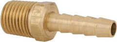 Parker - 1/4 NPT Thread Hose Barb x Male NPT Connector - 1/4" ID Hose x 0.29" OD Hose, Brass - Americas Industrial Supply